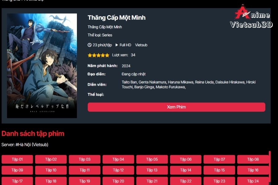 Xem anime Solo Leveling tại Anime Vietsub 3D